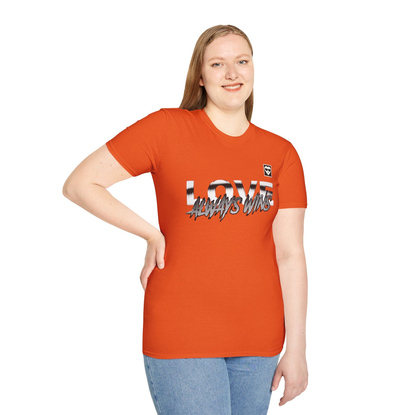 Love Always Wins Unisex Softstyle - Positive Vibes, Casual Wear, Inspirational Tees