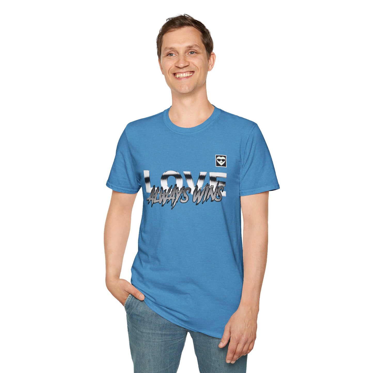 Love Always Wins Unisex Softstyle - Positive Vibes, Casual Wear, Inspirational Tees