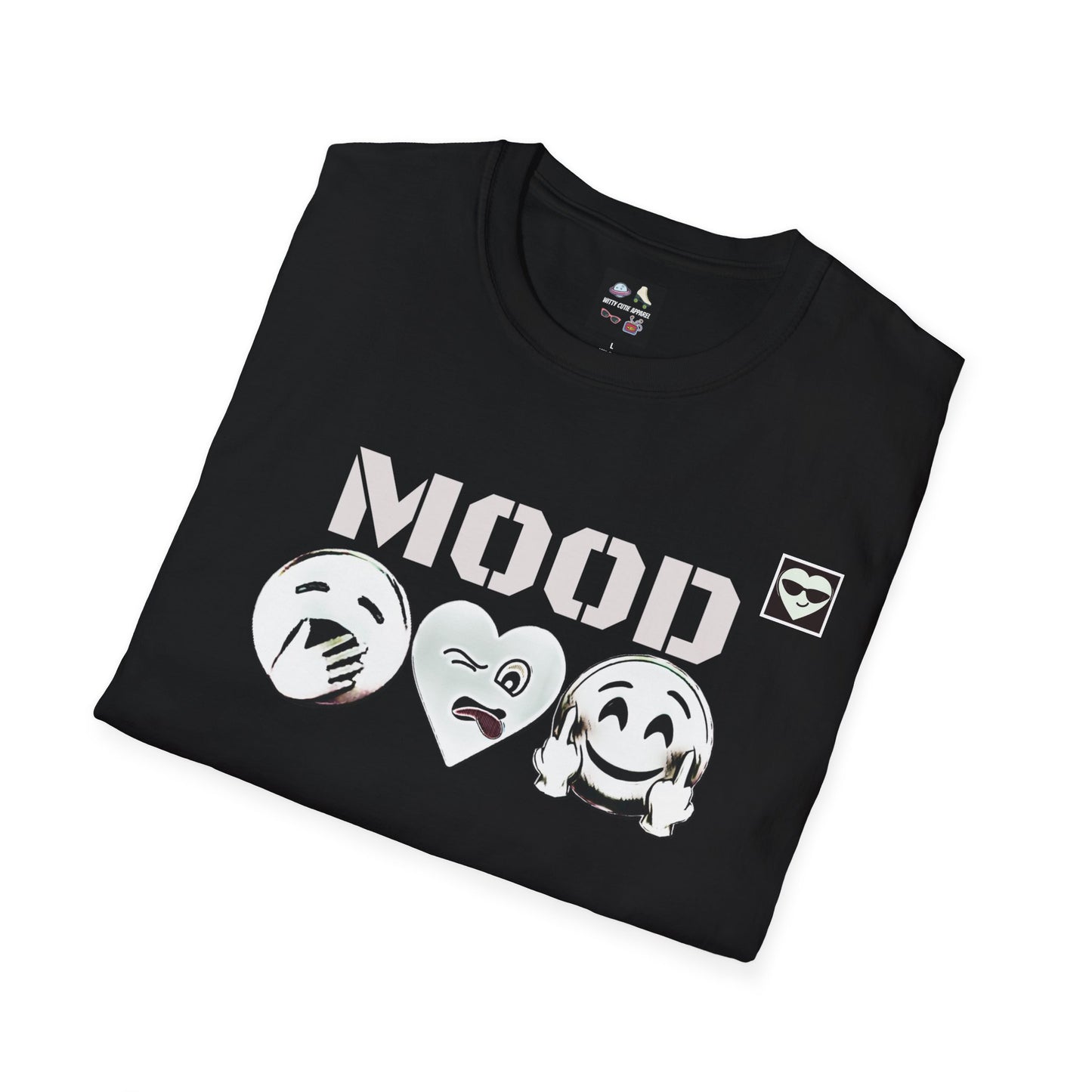 Mood Emoji graphic T-shirt that's sure to get a lot of "me too's"..